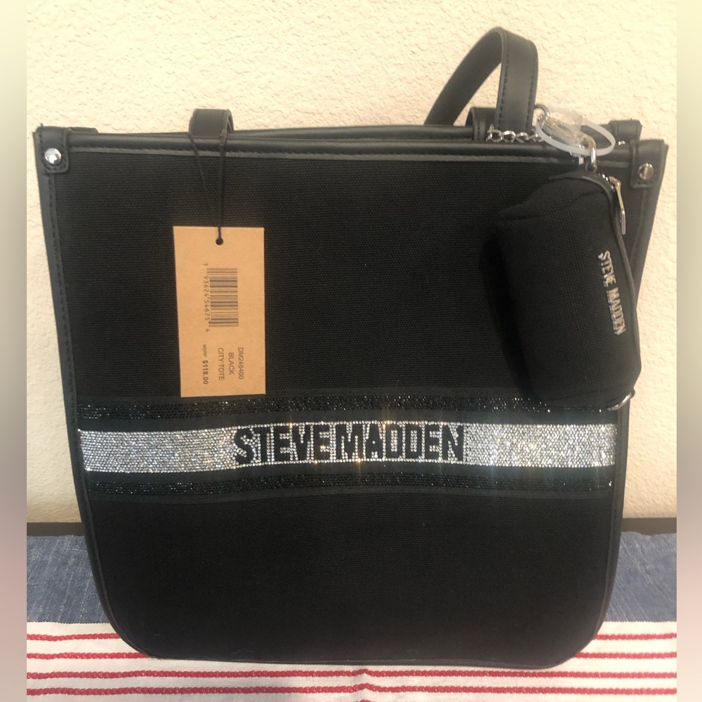 PRICE DROP!!!NWT Steve Madden Canvas Tote Bag